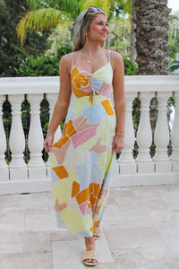 Z Supply: Aura Riviera Midi Dress - Mellow Yellow