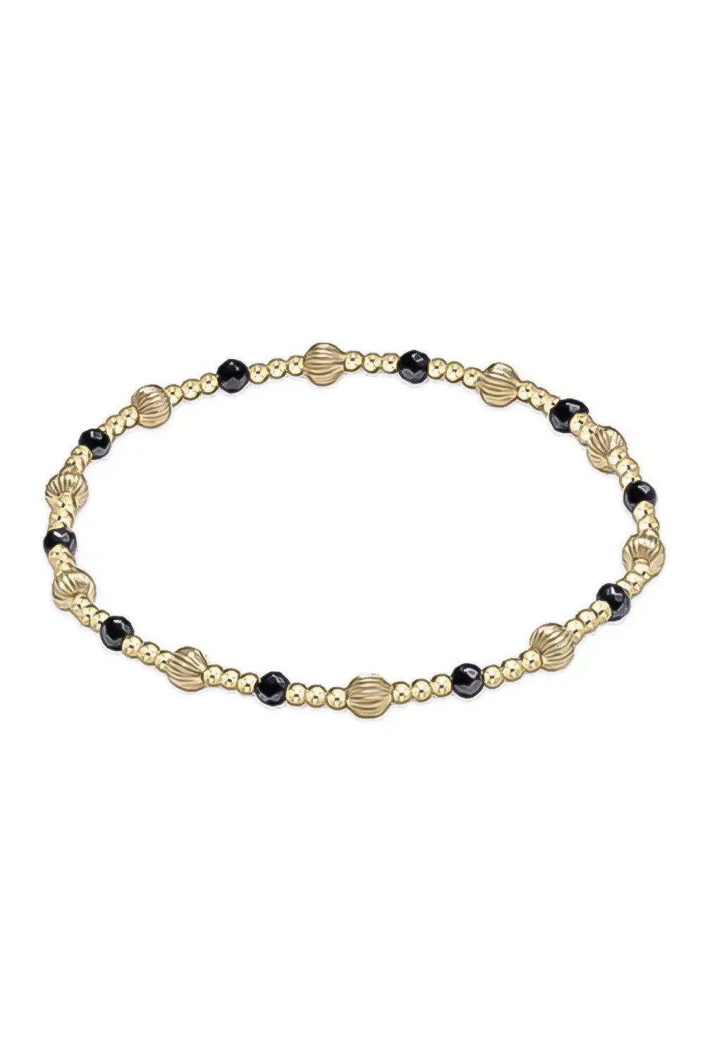 enewton: Dignity Sincerity Pattern 4mm Bead Bracelet - Faceted Hematite | Makk Fashions