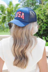 Z Supply: USA Applique Trucker Hat - Yacht Blue