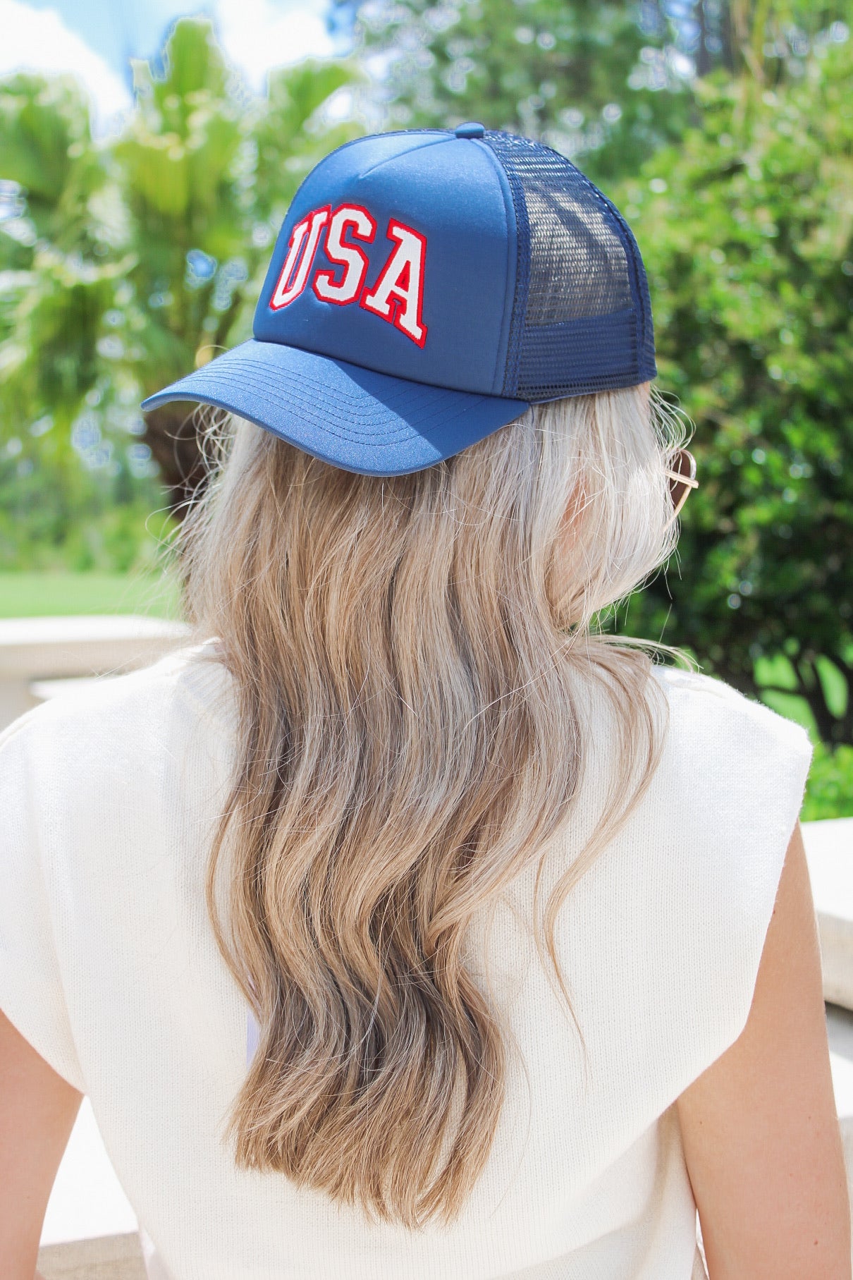 Z Supply: USA Applique Trucker Hat - Yacht Blue