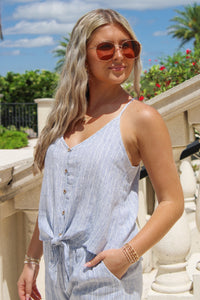 Summer Tides Racerback Tank - Denim