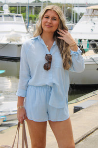 Z Supply: The Perfect Linen Top - Salt Water