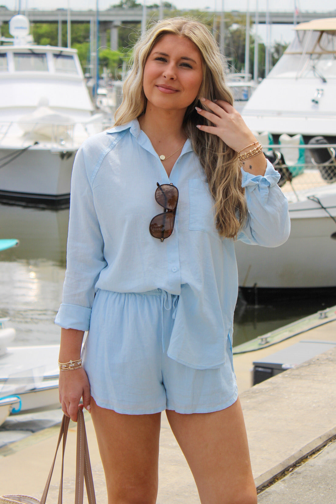 Z Supply: The Perfect Linen Top - Salt Water