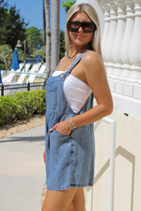 Endless Days Mineral Washed Romper - Demin