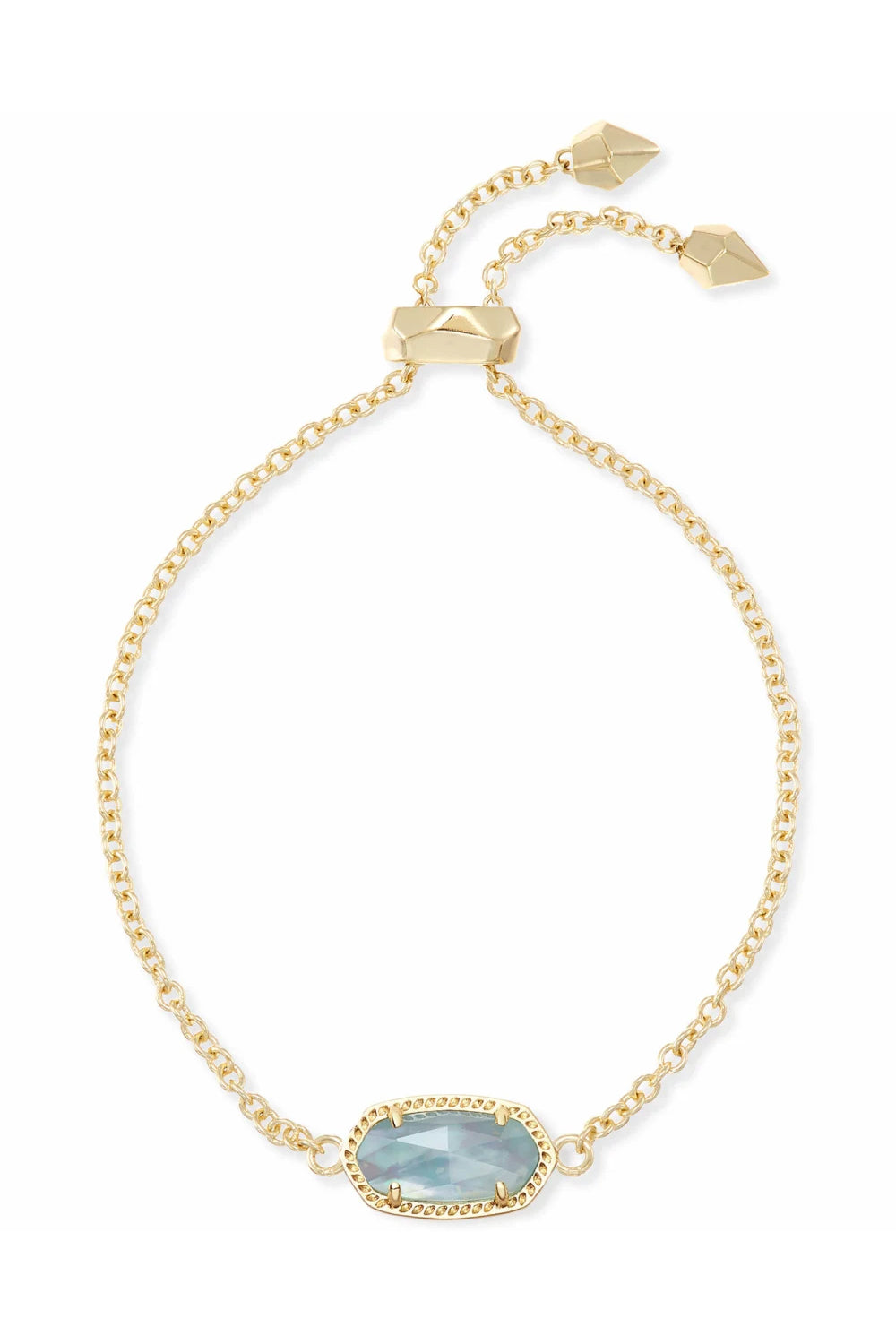 Kendra Scott: Elaina Adjustable Chain Bracelet - Lt. Blue Illusion | Makk Fashions
