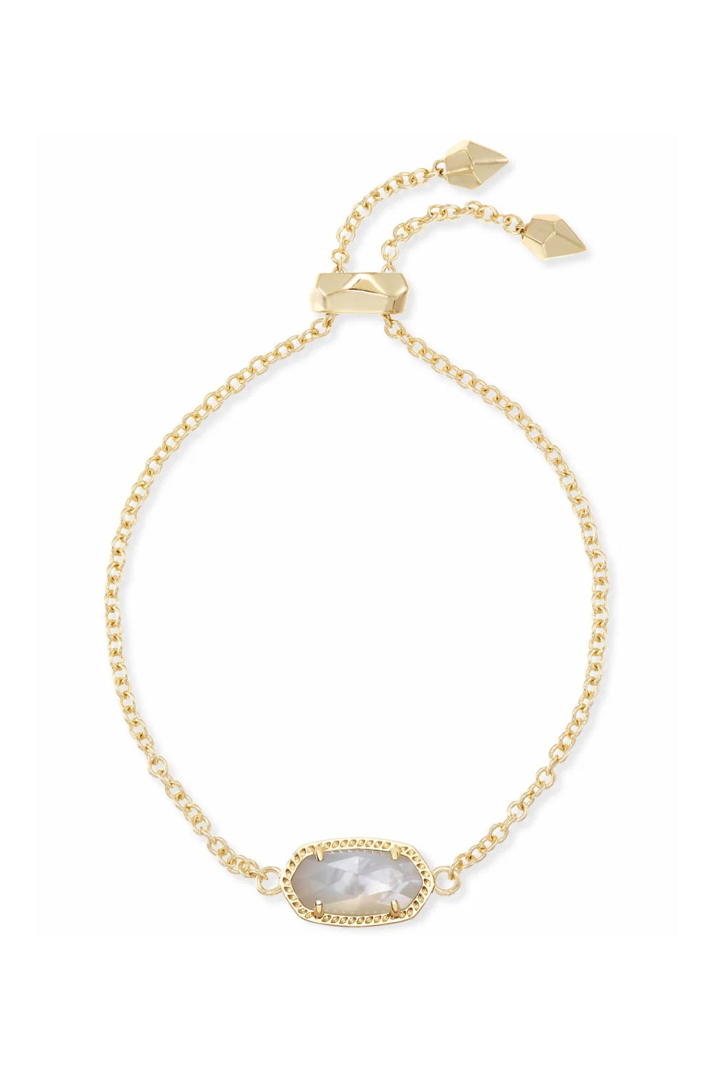 Kendra Scott: Elaina Gold Adjustable Chain Bracelet Ivory Mother