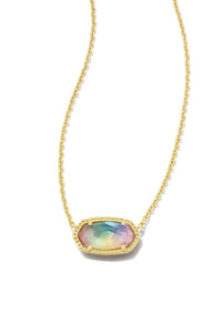 Kendra Scott: Elisa Gold Chain Necklace - Yellow Watercolor Illusion | Makk Fashions
