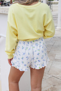 Z Supply: Bardot Citron Shorts - White