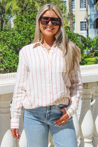 Z Supply: Saturday Stripe Shirt - Bone