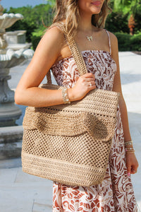 Coastal Summers Straw Tote Bag - Natural
