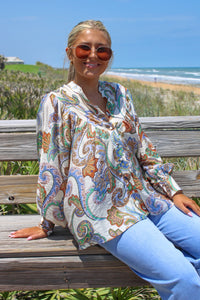 Charming Memories Bubble Sleeve Top - Ivory