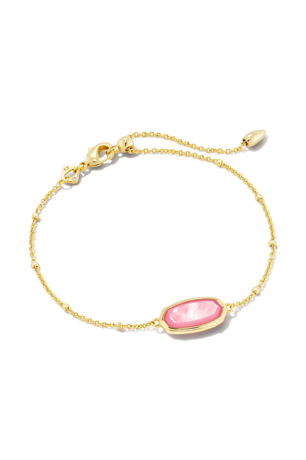 Elaina Gold Friendship Bracelet in Rose Quartz