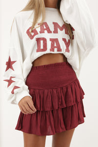 GAME DAY Crew Neck Sweatshirt - White