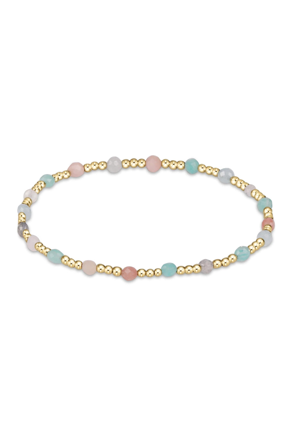 enewton: Gemstone Gold Sincerity Pattern 3mm Bracelet - Hot Mess | Makk Fashions