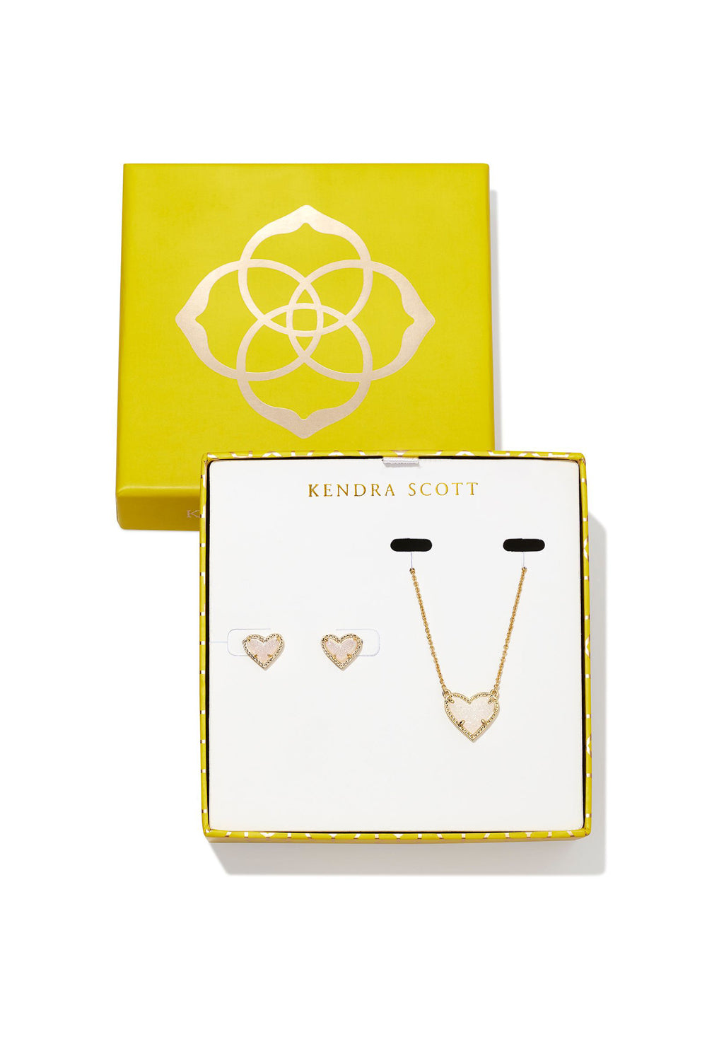 Kendra Scott: Gift Set Ari Heart Iridescent Drusy | Makk Fashions