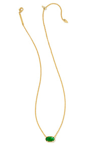 Kendra Scott: Grayson Gold Pendant Necklace - Emerald Illusion | Makk Fashions