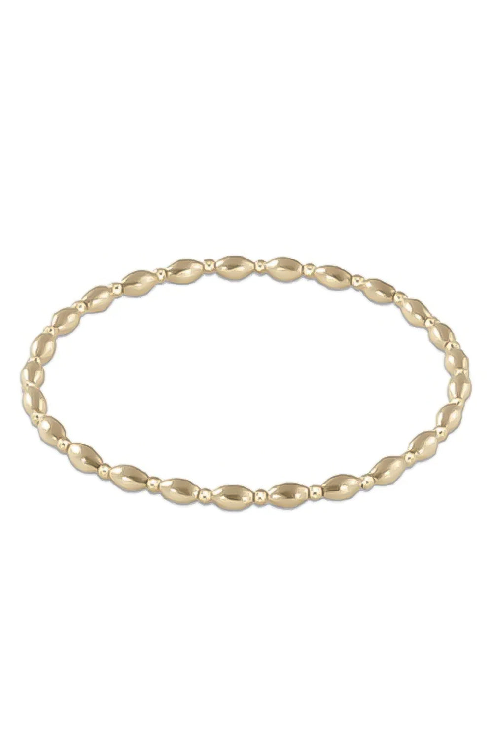 enewton: Harmony Grateful Pattern 2.5mm Bead Bracelet - Gold | Makk Fashions