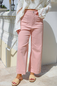 Trending Times Wide Leg Pants - Dusty Pink