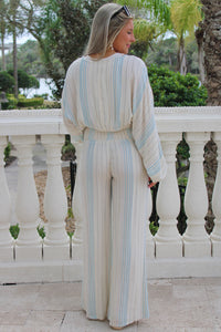 Island Ready Smocked Wide Leg Pants - Ivory