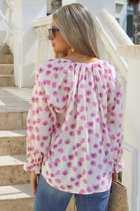 Summer Pastels Floral Printed Top - White