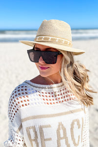 Jasmine Women's Paper Braid Safari Hat - Natural | Makk Fashions