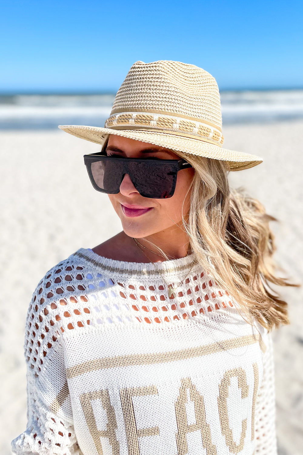 Jasmine Women's Paper Braid Safari Hat - Natural | Makk Fashions