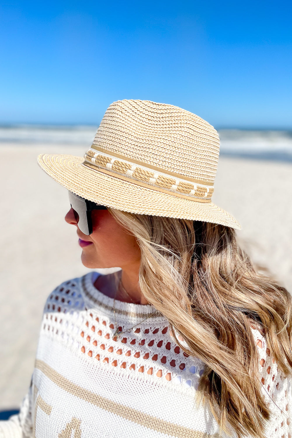 Jasmine Women's Paper Braid Safari Hat - Natural | Makk Fashions