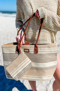 Jayla Beach Casuals Shoulder Tote - Natural | Makk Fashions