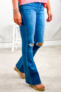 KanCan: Eva High Rise Boot Cut Jeans - Medium Wash | Makk Fashions