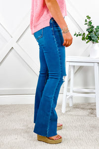 KanCan: Eva High Rise Boot Cut Jeans - Medium Wash | Makk Fashions