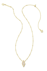 Kendra Scott: Kinsley Short Pendant Necklace - Iridescent Drusy | Makk Fashions