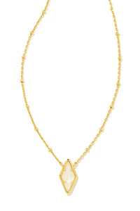 Kendra Scott: Kinsley Short Pendant Necklace - Ivory Mother-of-Pearl | Makk Fashions