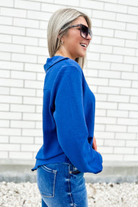Let's Get Working Button Down Top - Denim | Makk Fashions
