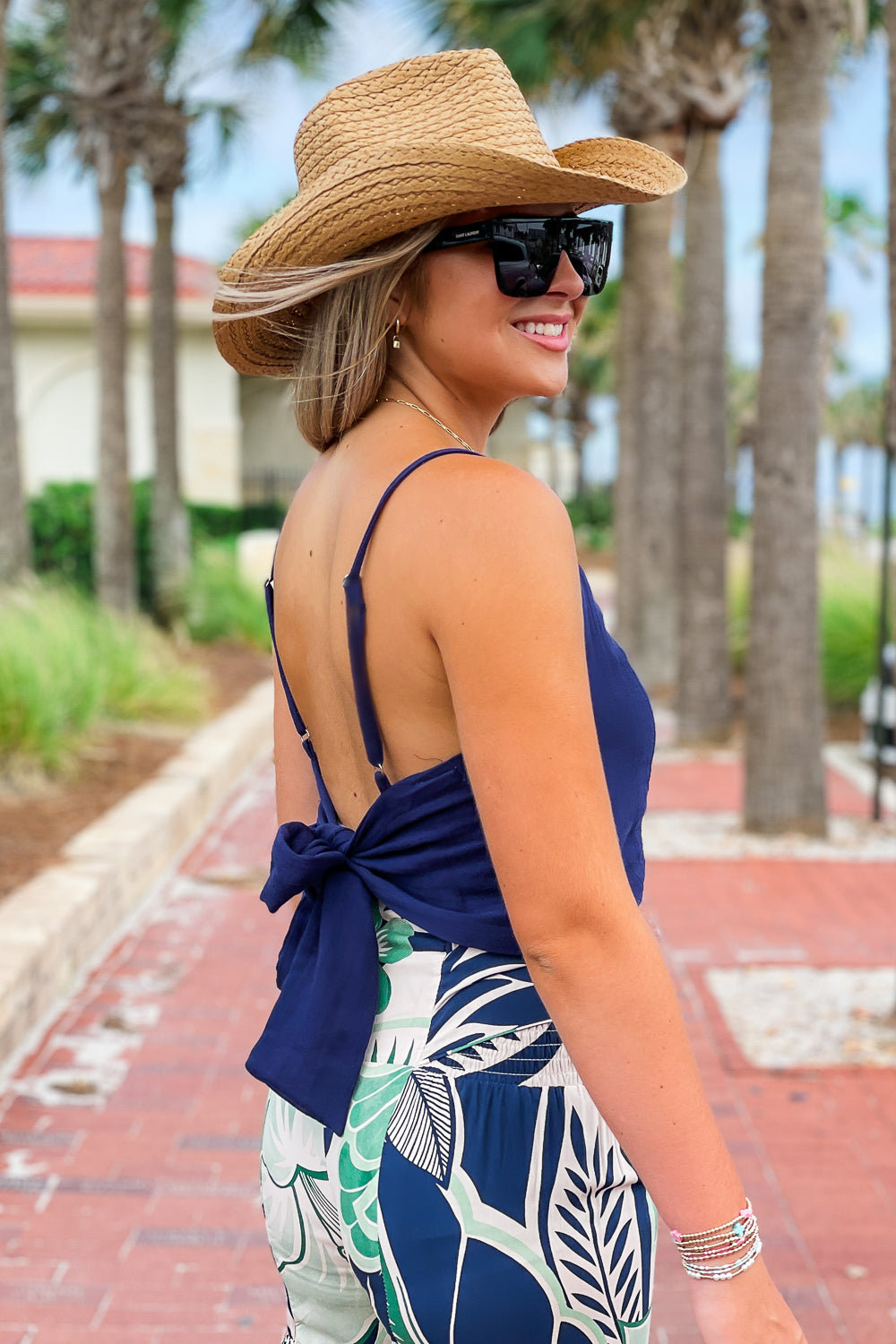 Lotus & Luna: Cruisin Crop Top - Oxford | Makk Fashions