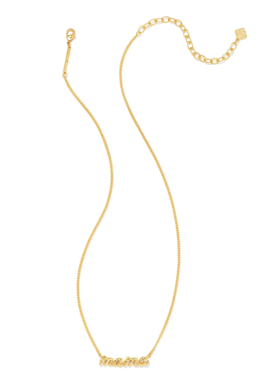Kendra Scott: Mama Script Pendant Necklace - Gold | Makk Fashions