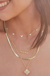 Kendra Scott: Mama Script Pendant Necklace - Gold | Makk Fashions