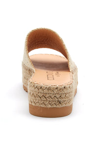 Matisse: Del Mar Raffia Platform Slide Sandal - Natural | Makk Fashions