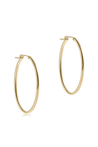 enewton: Oval Gold 2" Smooth Hoop Earrings | Makk Fashions