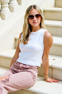 Pull Me Closer Cropped Sweater - Off White | Makk Fashions