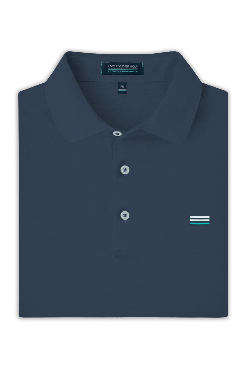 Live Forever Golf: Soft Landing Natural Performance Polo - Navy