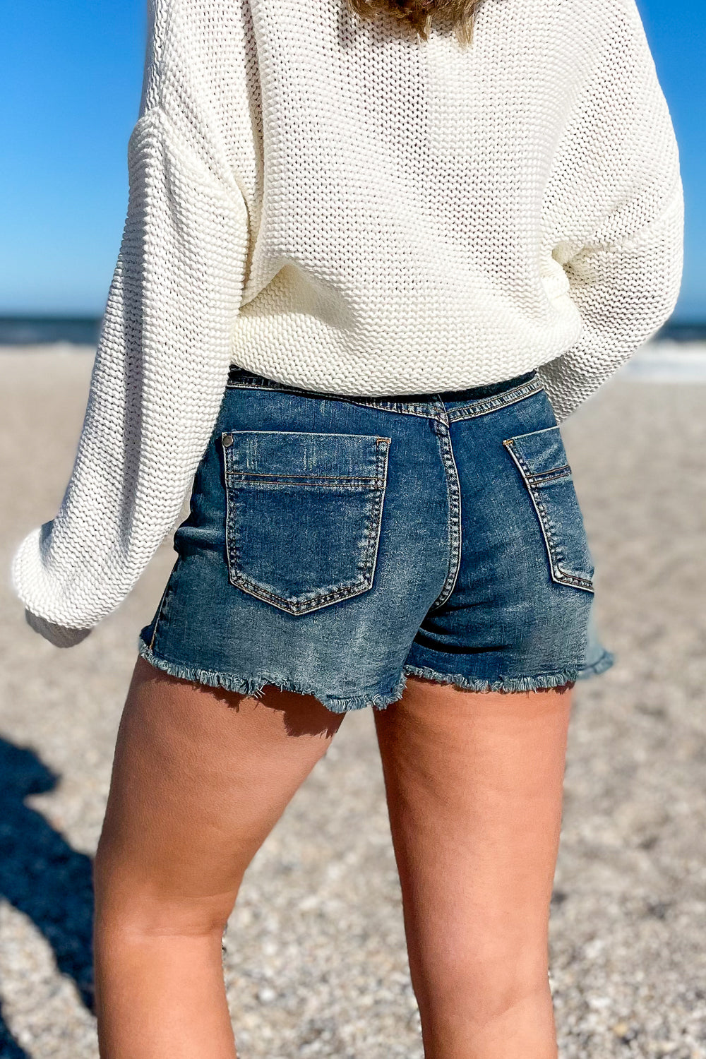 Summer Lovin' Denim Shorts - Dark Wash | Makk Fashions