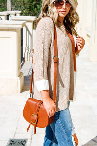 The Ella Detailed Crossbody Bag - Brown | Makk Fashions