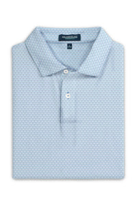 Live Forever Golf: The Shell Game Ringer Performance Golf Polo - Quiet Tide | Makk Fashions
