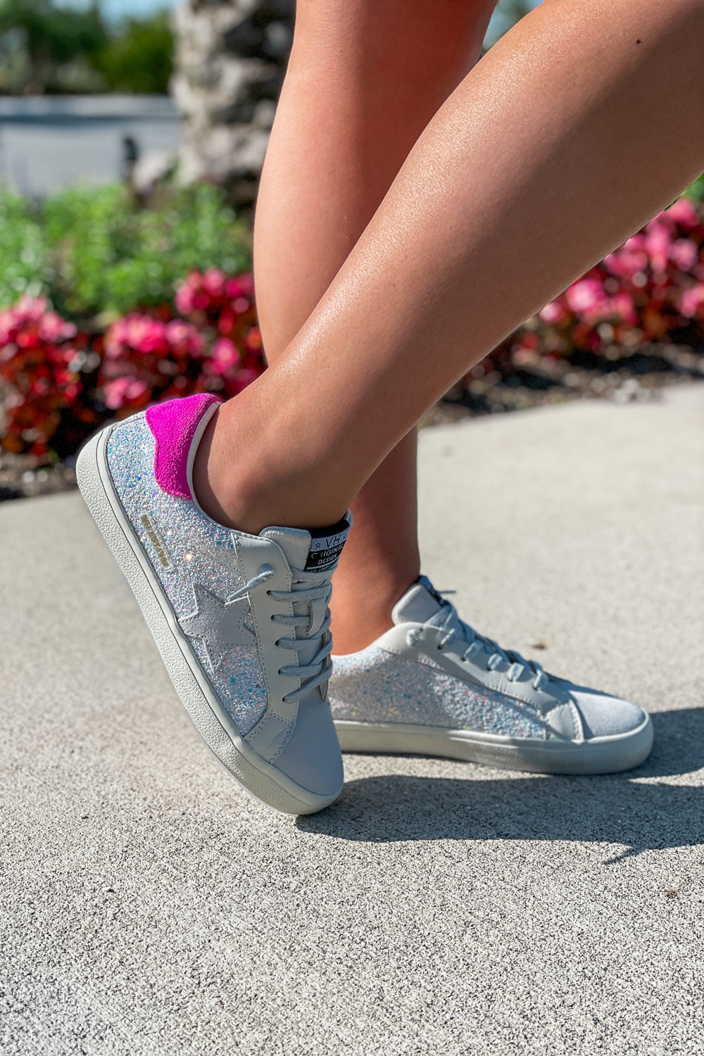 Vintage Havana: Flair 32 - Pink Suede Multi Glitter | Makk Fashions