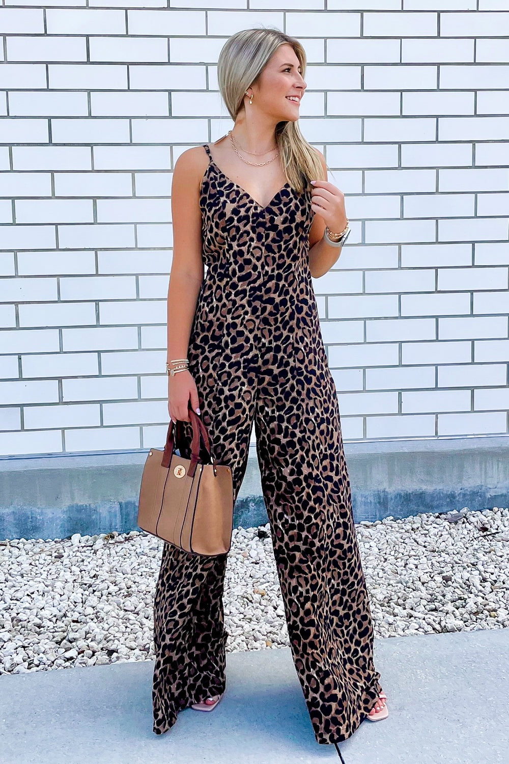 Wild About You Leopard Print Jumpsuit - Brown | Makk Fashions