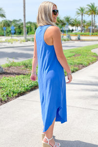 Z Supply: The Reverie Midi Dress - Blue Wave | Makk Fashions