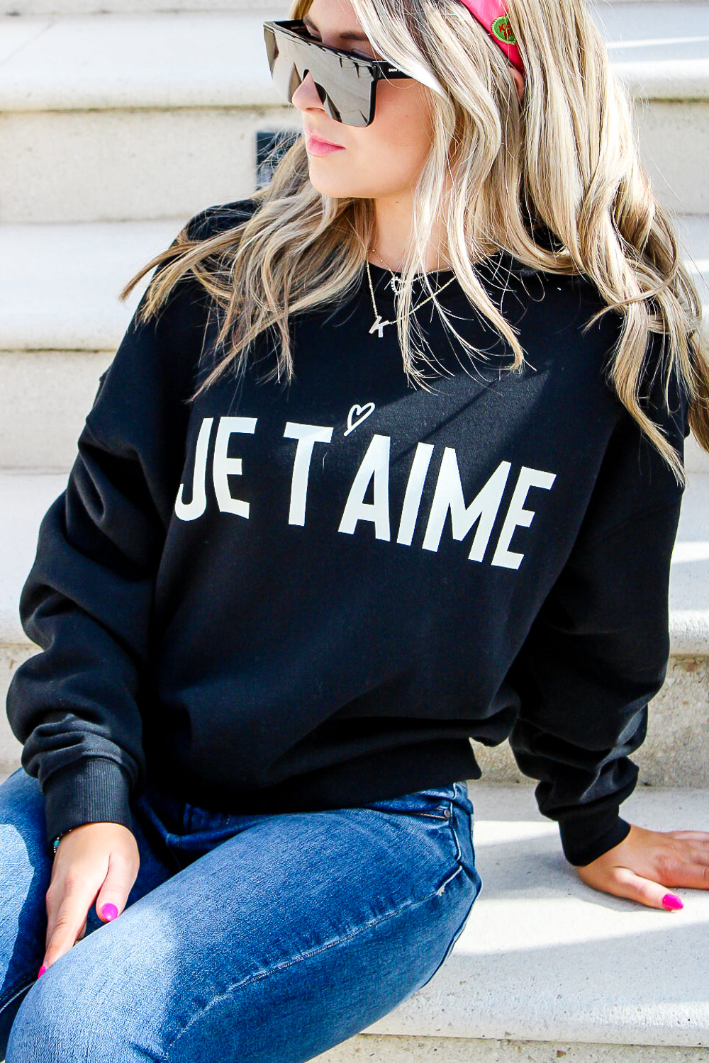 Z Supply: Je Taime Sweatshirt - Black | Makk Fashions