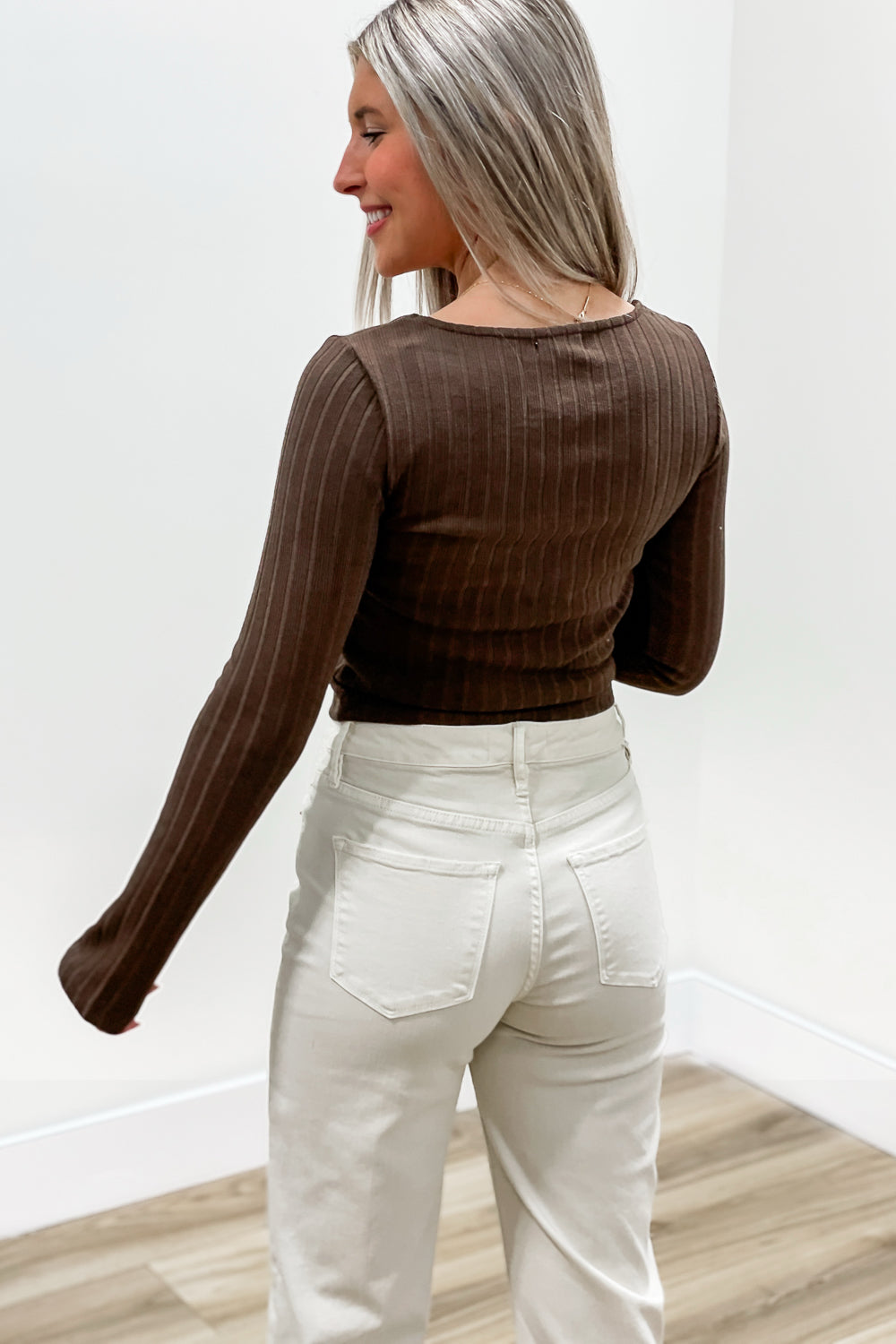 Z Supply: Madeline Rib Top - Dark Chocolate | Makk Fashions