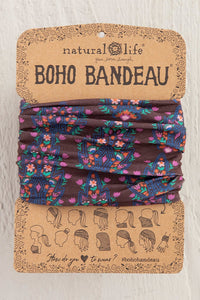 Dark Mauve Trellis Boho Bandeau - Natural Life