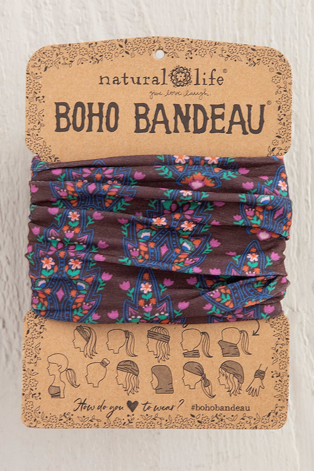 Dark Mauve Trellis Boho Bandeau - Natural Life